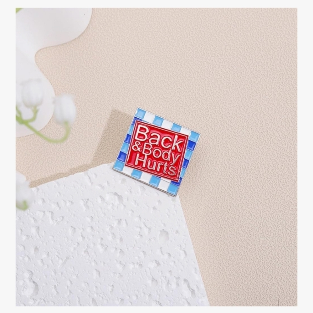 Blue and Red Enamel Pin